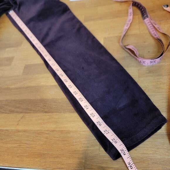 🔴 3/$25 Well Worn High-Rise Luxe Velvet Tapered Pant – Purple Size 28 - Picture 12 of 13